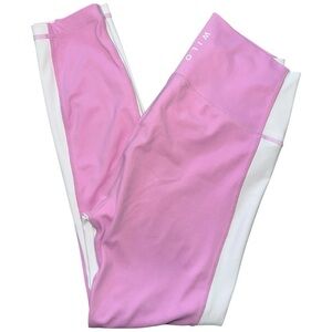 Wilo Women’s Size M Lavender Pink Dusty Rose White Colorblock Leggings